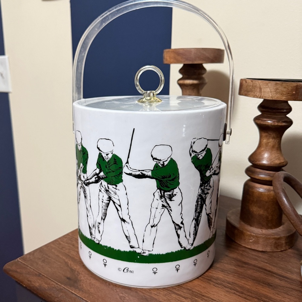 Vintage Cera Golf Ice Bucket